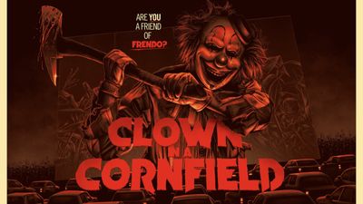Clown in a Cornfield Poster Landscape Image