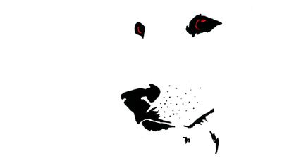 White Dog Poster Landscape Image