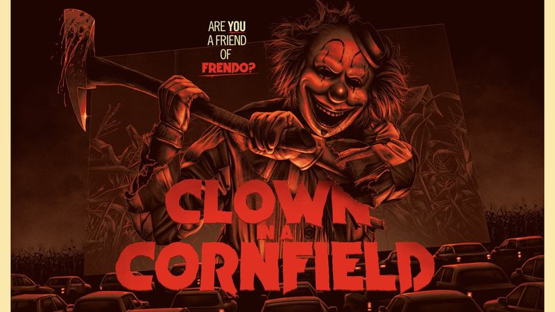 Clown in a Cornfield Poster Landscape Image